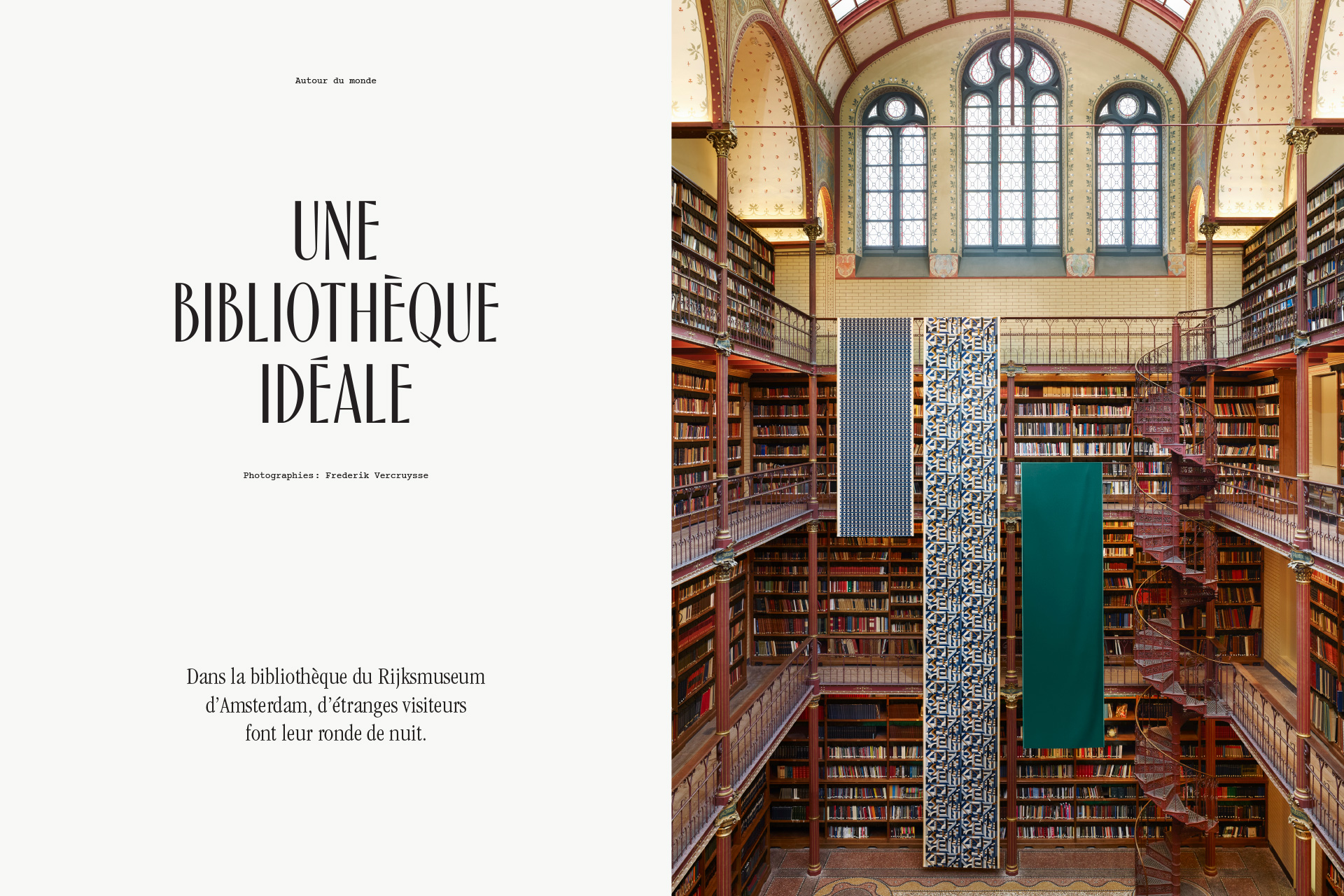Hermès, MDH70, Le Monde d'Hermès, Benjamin Grillon, Art Direction, Rijks Museum Library, Amsterdam, Frederik Vercruysse, Quadriga, Bird, JN Production