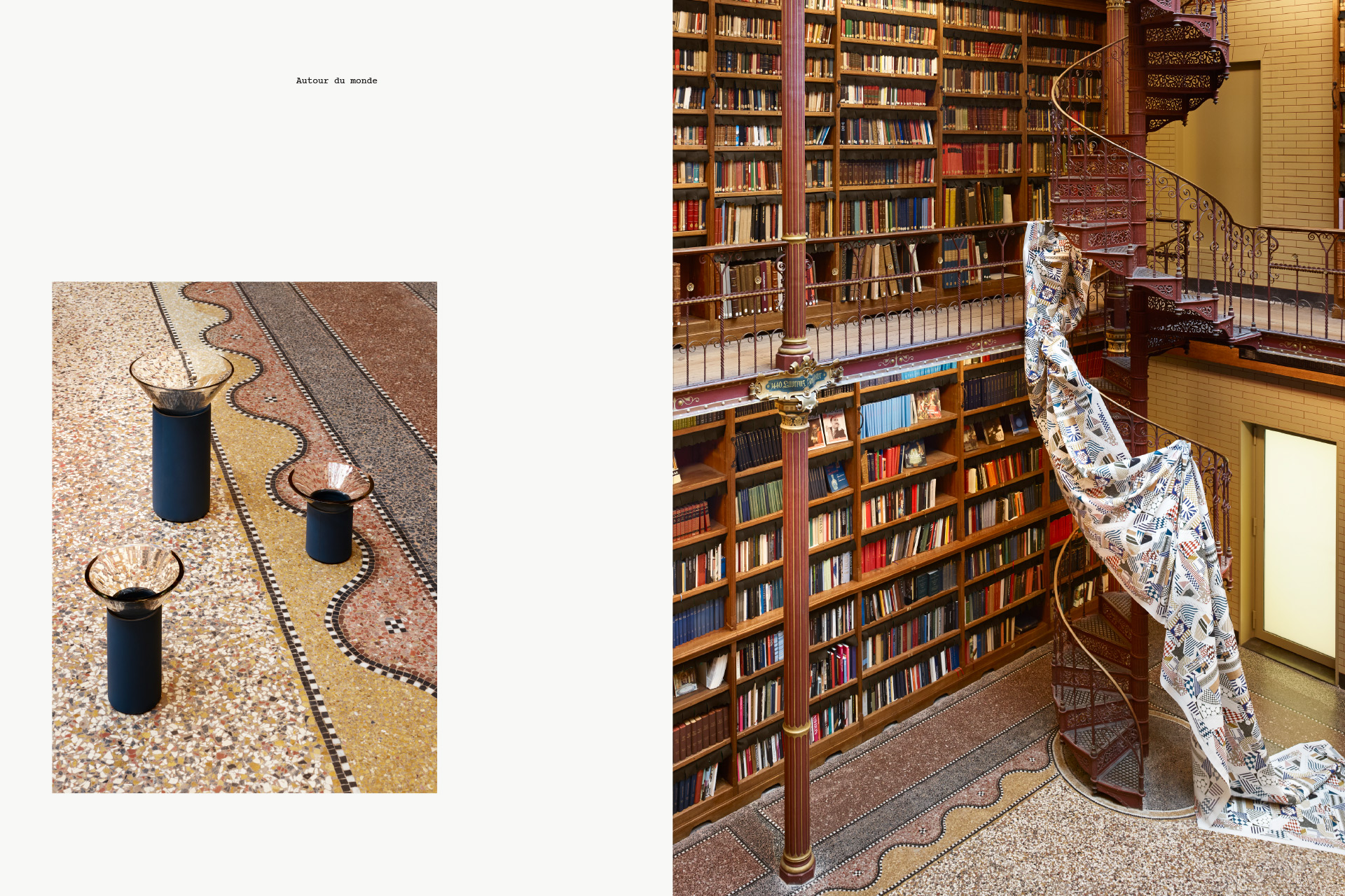 Hermès, MDH70, Le Monde d'Hermès, Benjamin Grillon, Art Direction, Rijks Museum Library, Amsterdam, Frederik Vercruysse, Quadriga, Bird, JN Production