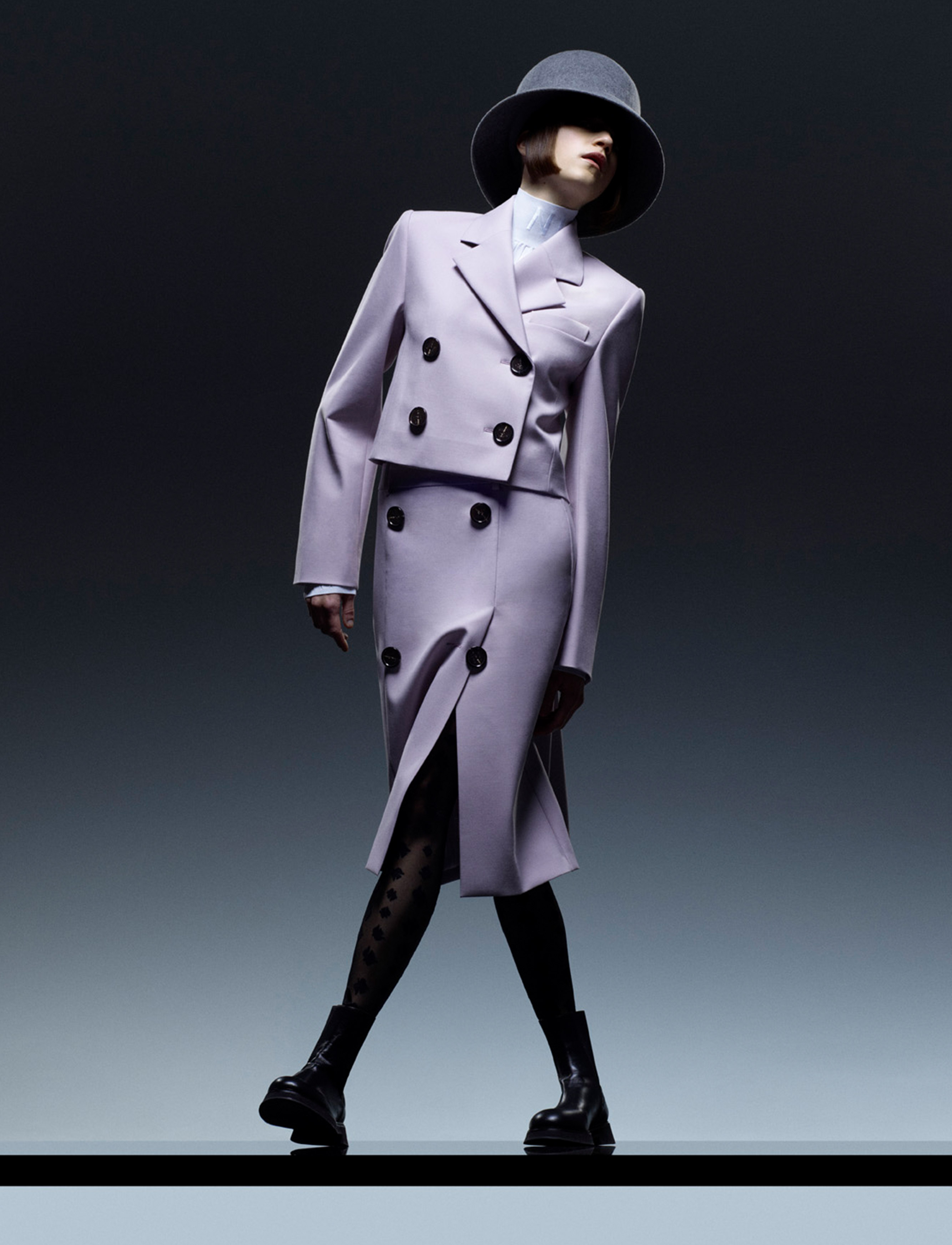 PUIG, Nina Ricci, Rushemy Botter, Lisi Herrebrugh, Creative Direction, Art Direction, Benjamin Grillon, Photography by Julien Martinez Leclerc, Styled by Vanessa Reid, Castingby Anita Bitton, Hair by Yann Turchi, Make-up by Inge Grognard, Set design by Cesar Sebastien, Production by JN Production, Pre-Fall 2021
