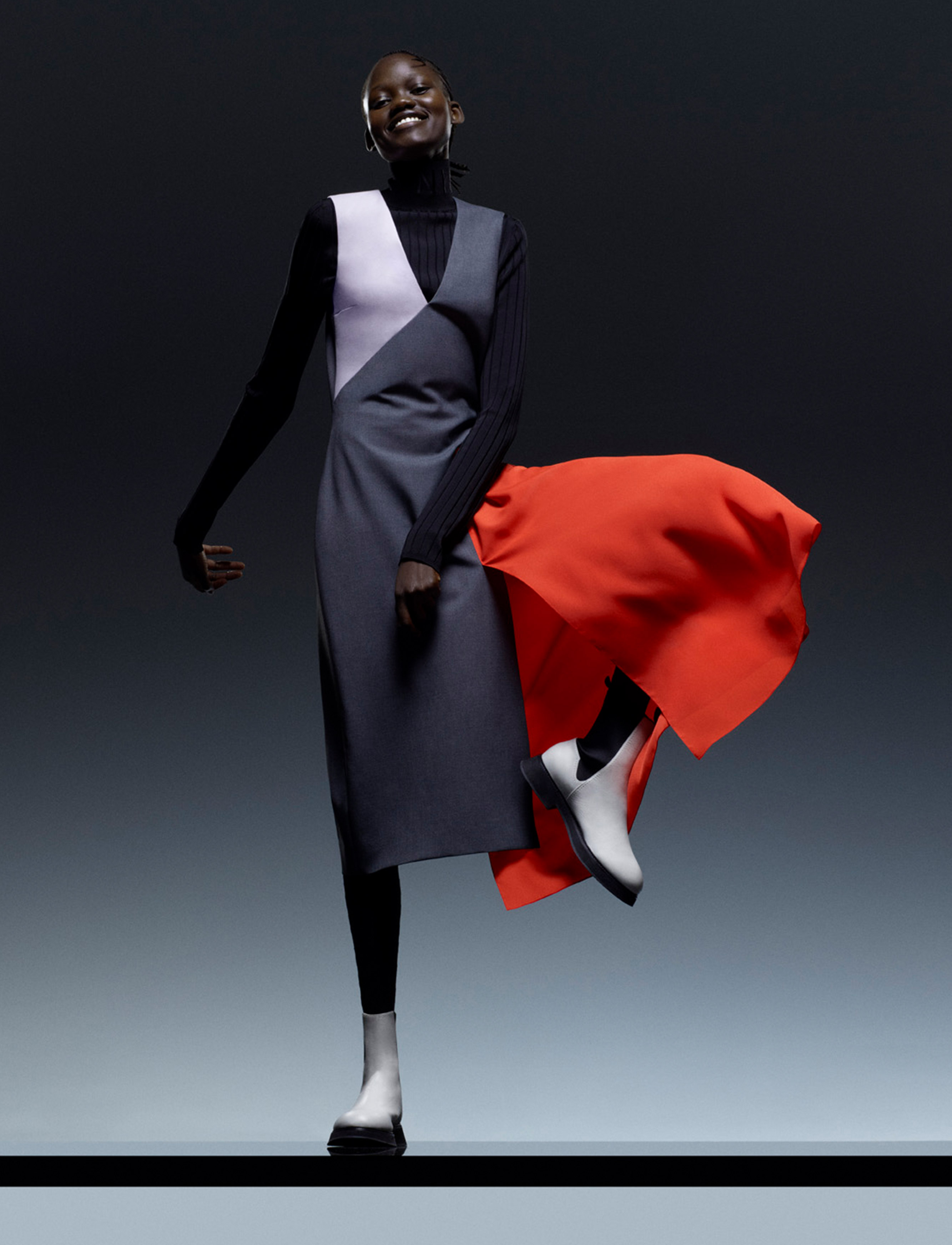 PUIG, Nina Ricci, Rushemy Botter, Lisi Herrebrugh, Creative Direction, Art Direction, Benjamin Grillon, Photography by Julien Martinez Leclerc, Styled by Vanessa Reid, Castingby Anita Bitton, Hair by Yann Turchi, Make-up by Inge Grognard, Set design by Cesar Sebastien, Production by JN Production, Pre-Fall 2021