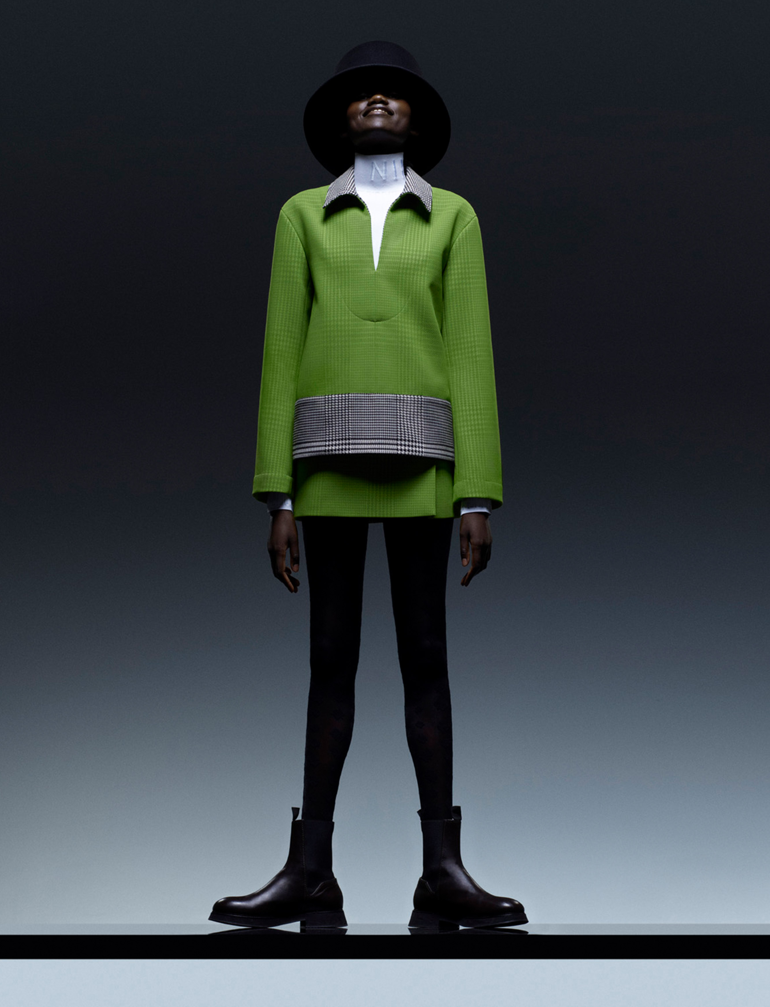 PUIG, Nina Ricci, Rushemy Botter, Lisi Herrebrugh, Creative Direction, Art Direction, Benjamin Grillon, Photography by Julien Martinez Leclerc, Styled by Vanessa Reid, Castingby Anita Bitton, Hair by Yann Turchi, Make-up by Inge Grognard, Set design by Cesar Sebastien, Production by JN Production, Pre-Fall 2021